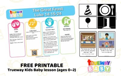 The Great Feast – Baby Bible Lesson (Luke 14:15–24) | Free Printable for Ages 0–2
