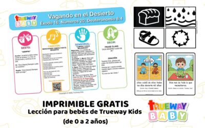 Vagando en el Desierto – Lección Bíblica para Bebés | Gratis para Imprimir para Edades 0–2