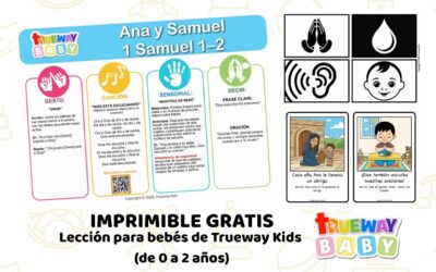 Ana y Samuel – Lección Bíblica para Bebés | Imprimible Gratis para 0–2 Años