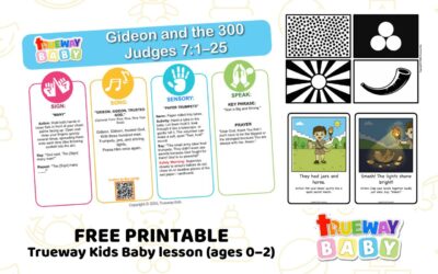 Gideon and the 300 – Baby Bible Lesson | Free Printable for Ages 0–2