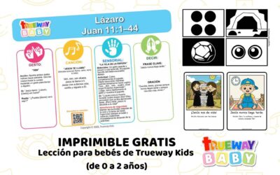 Lázaro – Lección Bíblica para Bebés | Imprimible Gratis para 0–2 Años