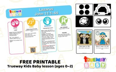 Lazarus – Baby Bible Lesson | Free Printable for Ages 0–2