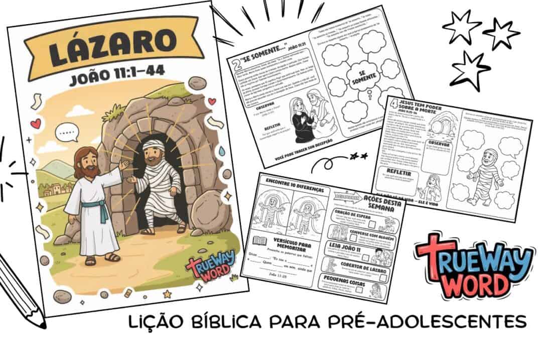 Lección bíblica gratuita de Lázaro para preadolescentes en Juan 11:1–44. Explora el tiempo de Dios, el dolor sincero, la compasión de Jesús y la resurrección.
