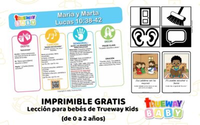 María y Marta – Lección Bíblica para Bebés | Imprimible Gratis para 0–2 Años