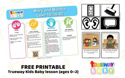 Mary and Martha – Baby Bible Lesson | Free Printable for Ages 0–2