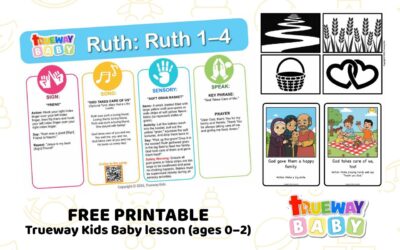 Rut – Lección Bíblica para Bebés | Imprimible Gratis para 0–2 Años