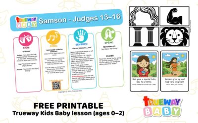 Samson – Baby Bible Lesson | Free Printable for Ages 0–2