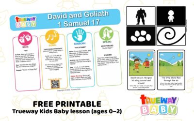 David and Goliath – Baby Bible Lesson | Free Printable for Ages 0–2