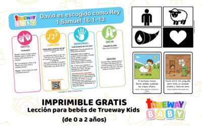 David es Escogido como Rey – Lección Bíblica para Bebés | Imprimible Gratis para 0–2 Años