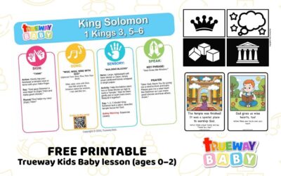 King Solomon – Baby Bible Lesson | Free Printable for Ages 0–2