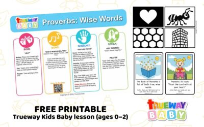 Proverbs: Wise Words – Baby Bible Lesson | Free Printable for Ages 0–2
