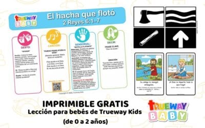 El Hacha que Flotó – Lección Bíblica para Bebés | Imprimible Gratis para 0–2 Años
