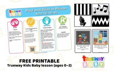Paul and Silas in Prison – Baby Bible Lesson | Free Printable for Ages 0–2