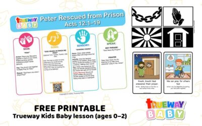 Peter Rescued from Prison – Baby Bible Lesson | Free Printable for Ages 0–2